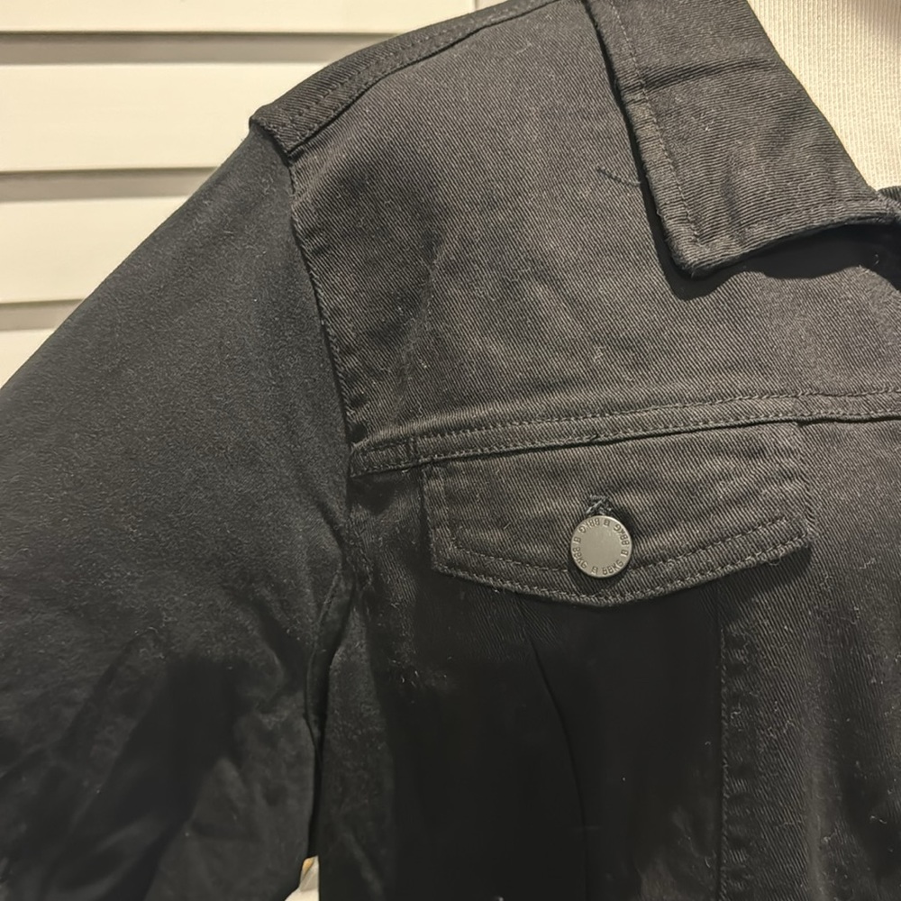 Belle by Kim Gravel NWOT Jacket in a combination of black denim/ Cotton Sleeves. - Picture 4 of 9